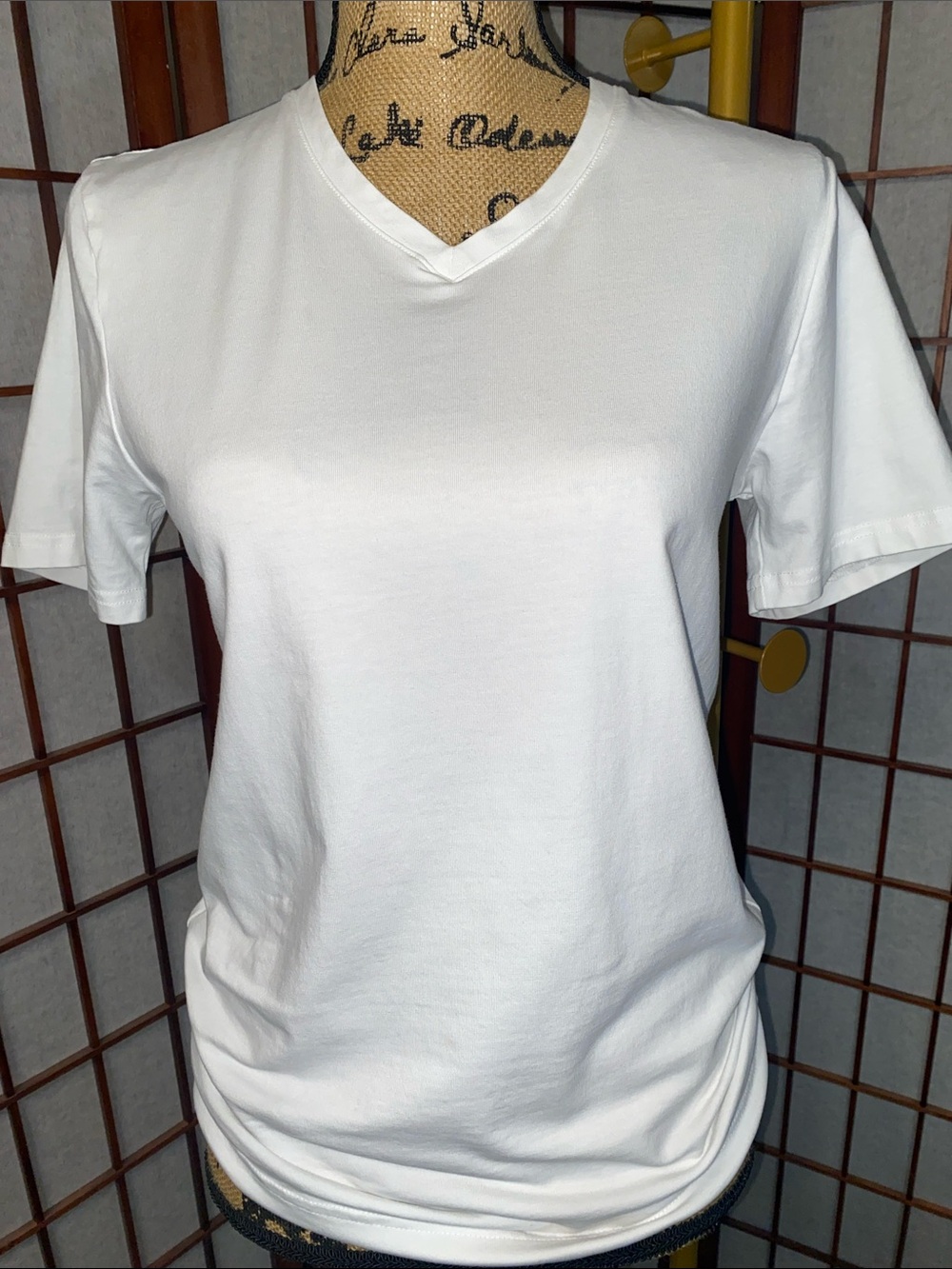 Pact White V-Neck Organic Cotton Tee